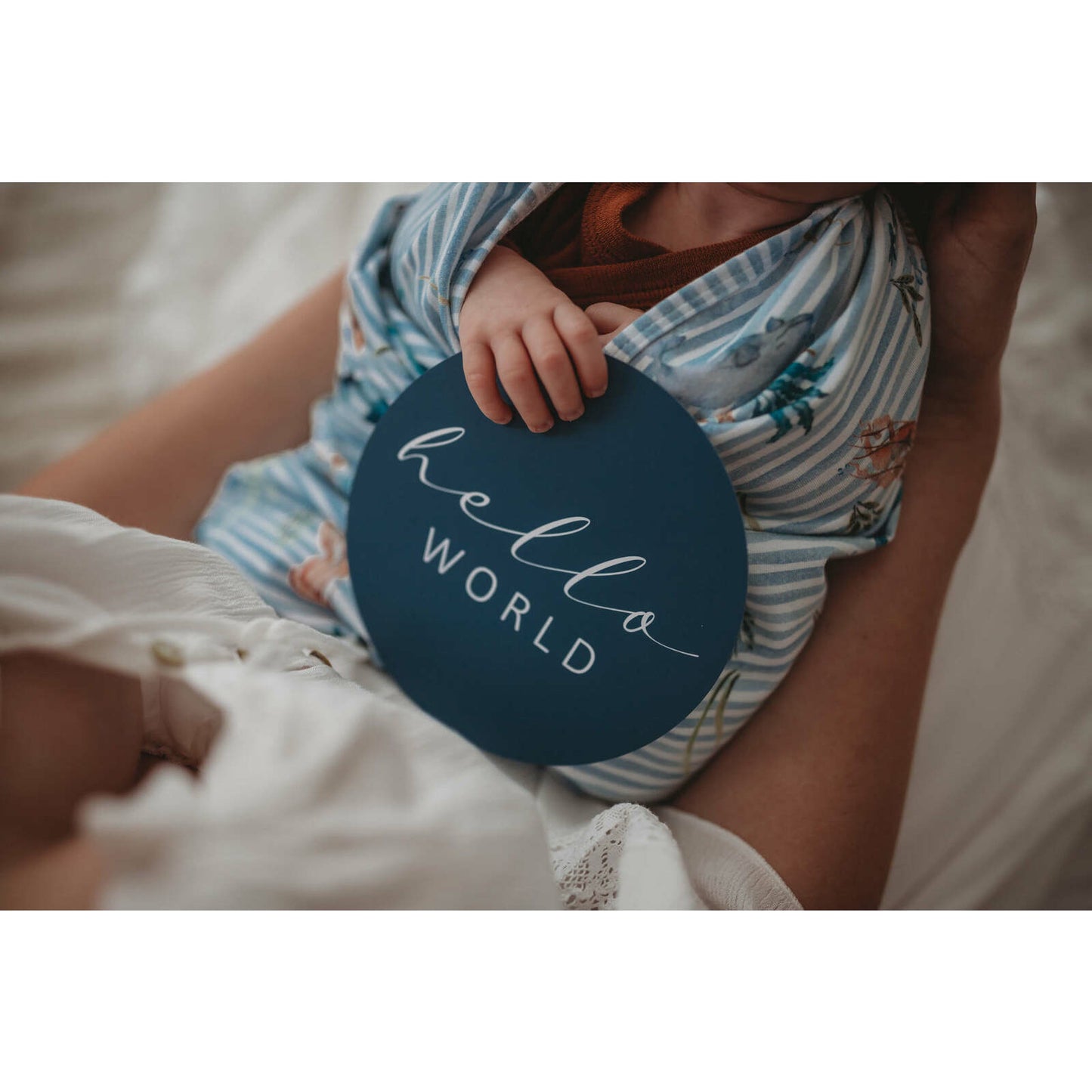 Whale snuggle swaddle & beanie