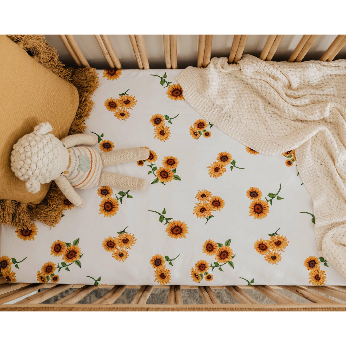 Sunflower Fitted Cot Sheet