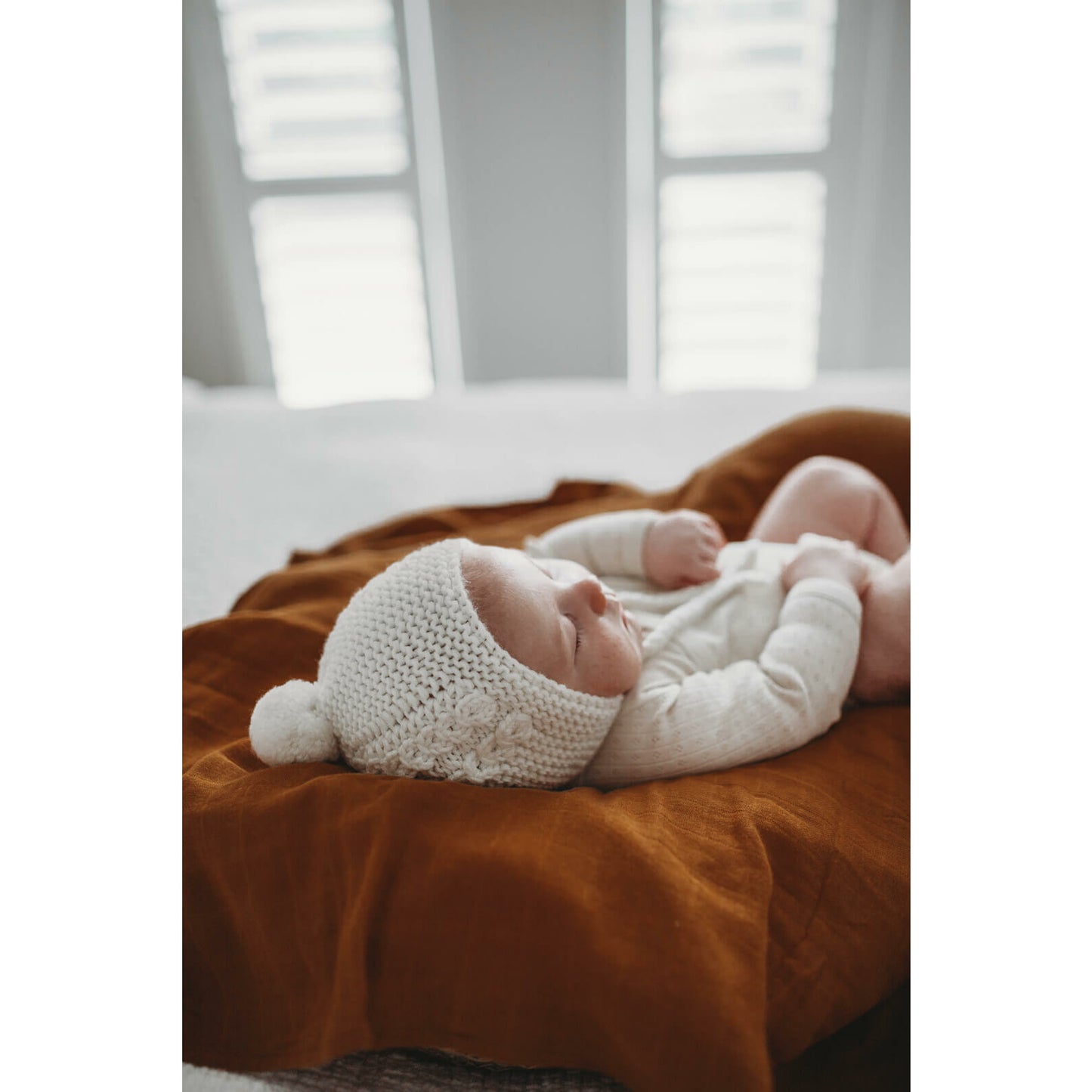 Ivory Merino Wool Bonnet & Booties