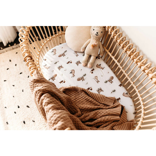 Hazelnut knit baby blanket