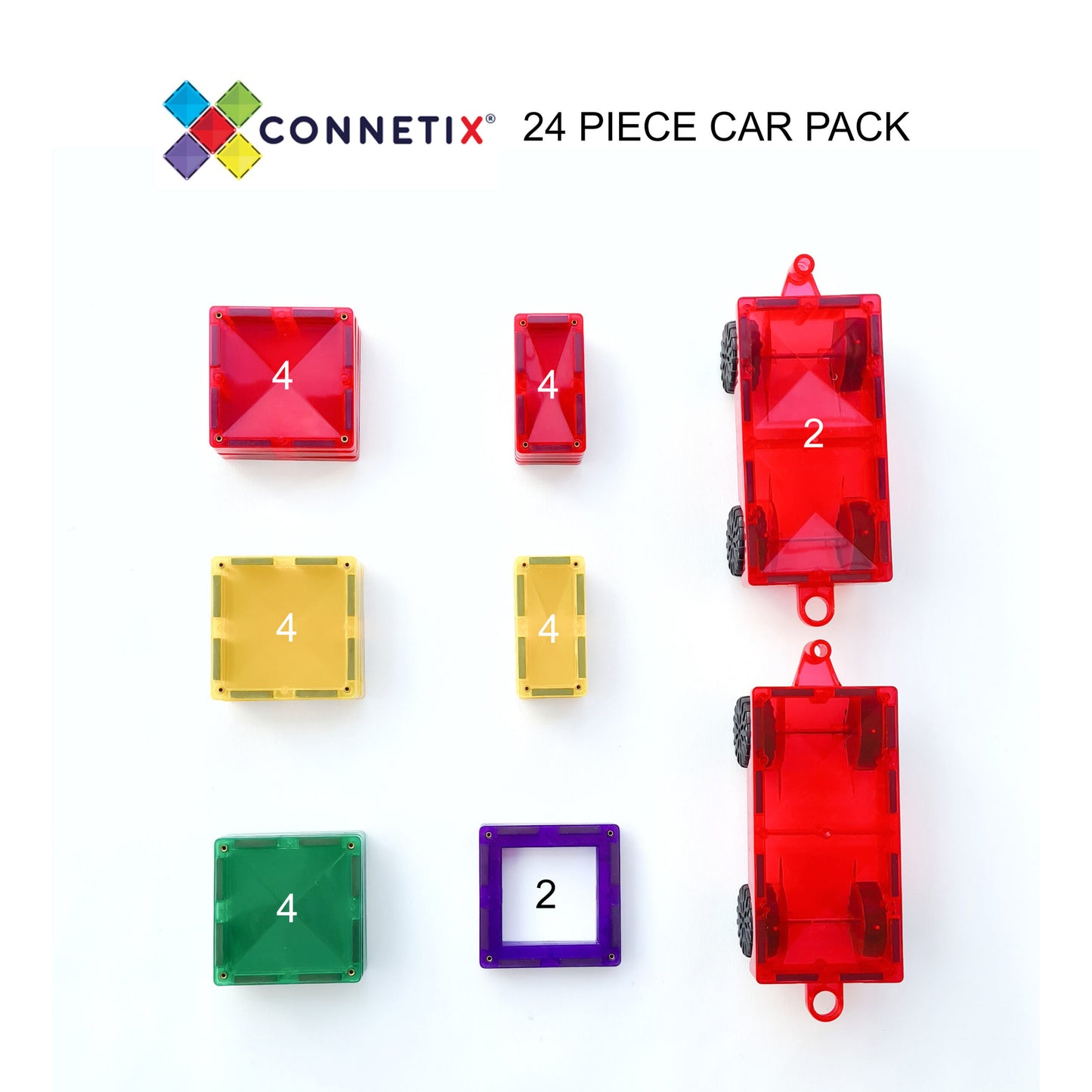Connetix Tiles | 24 Piece Motion Pack