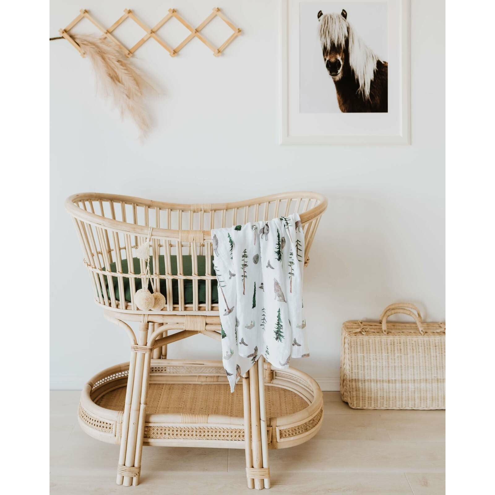 Olive bassinet sheet