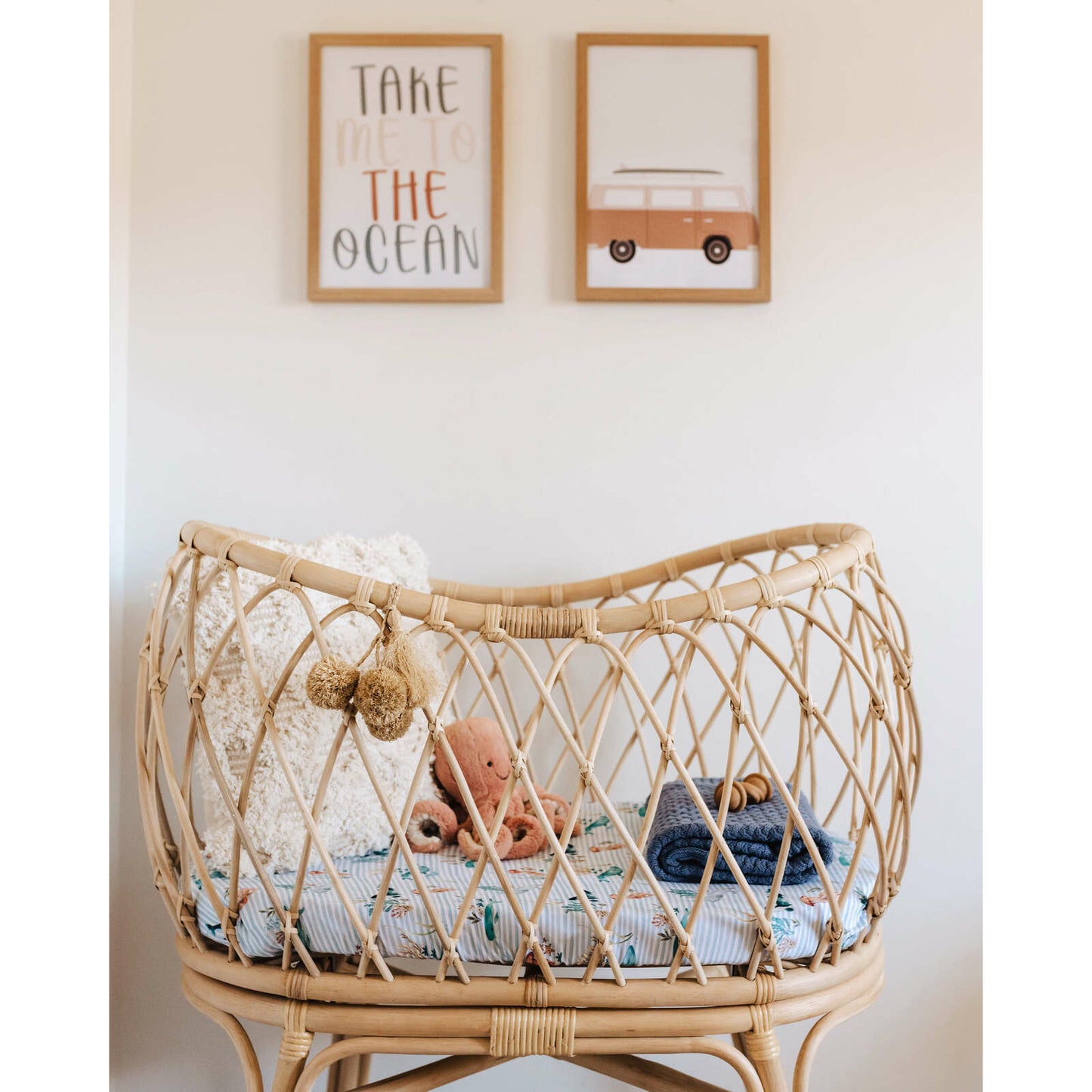 Whale bassinet sheet