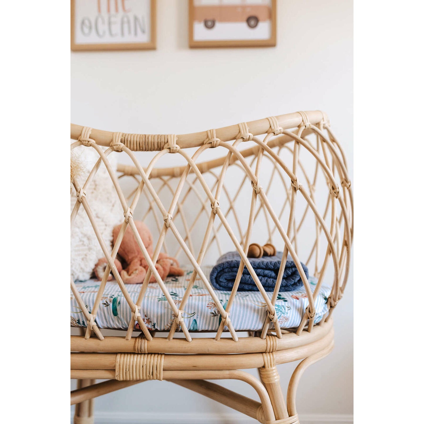 Whale bassinet sheet