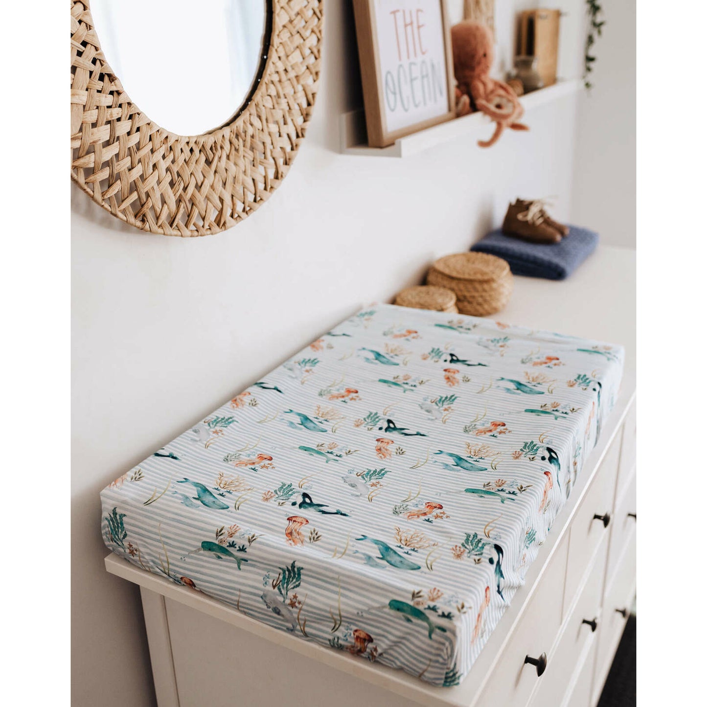 Whale change pad cover