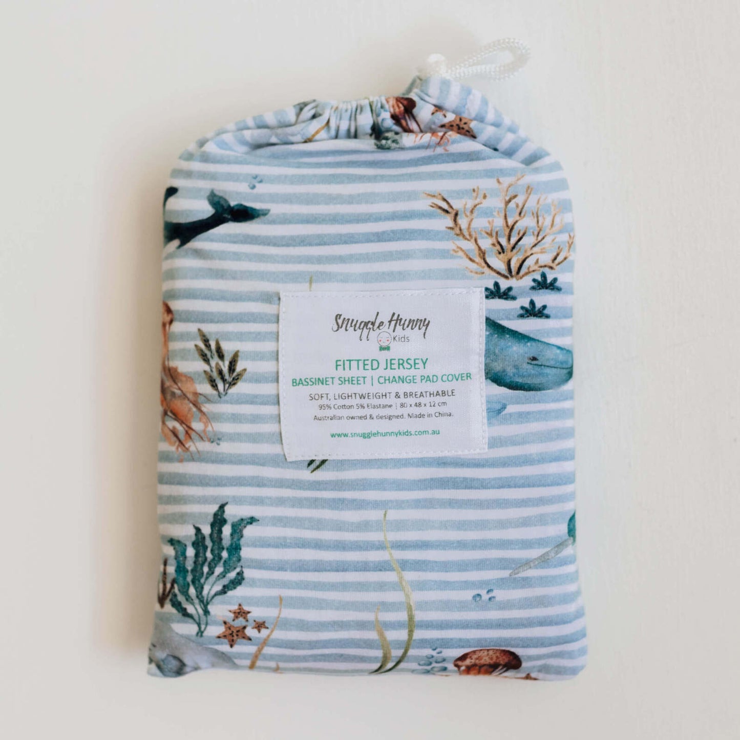 Whale bassinet sheet