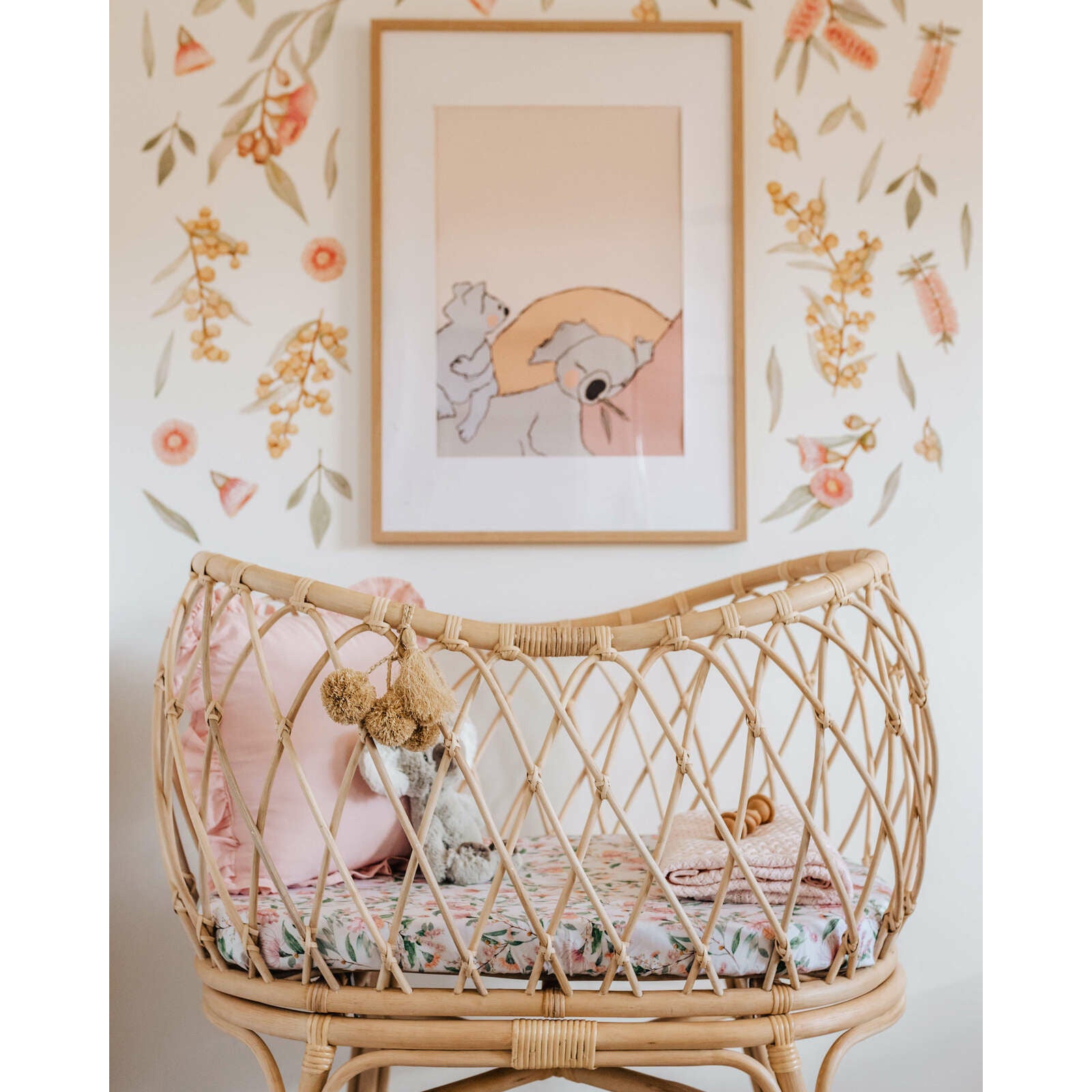 Wattle bassinet sheet