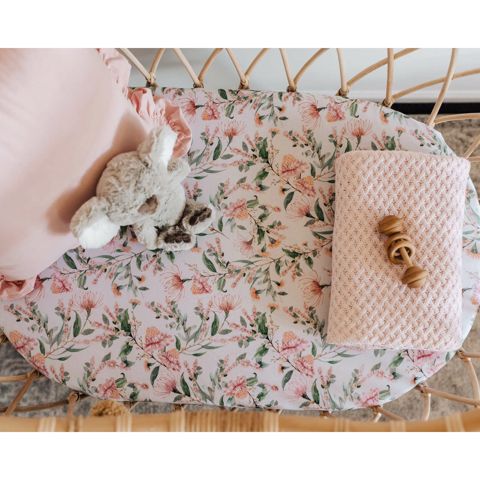 Wattle bassinet sheet