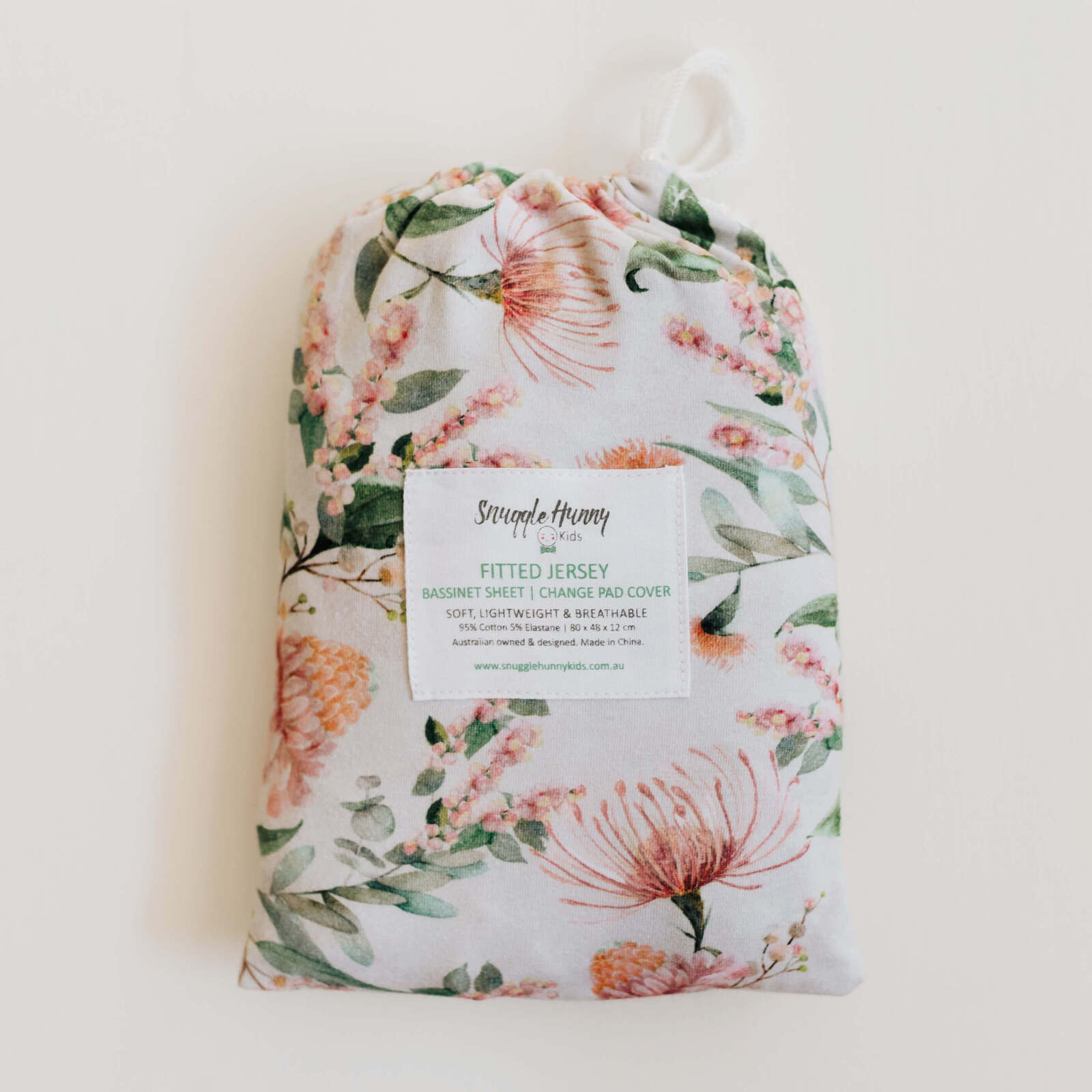 Wattle bassinet sheet