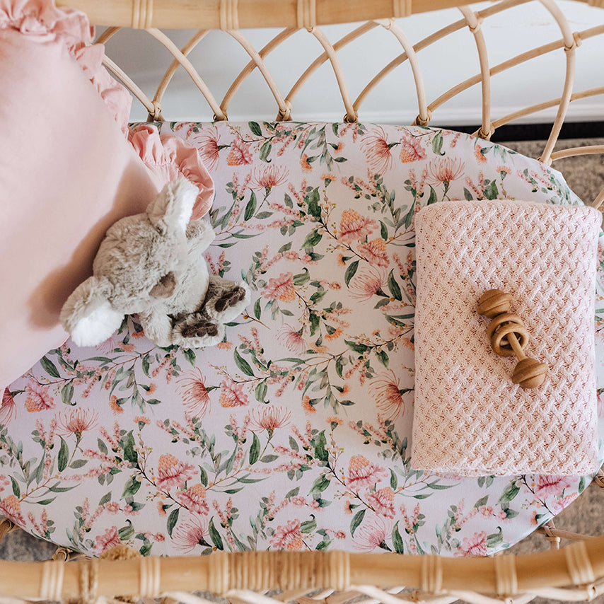 Wattle bassinet sheet