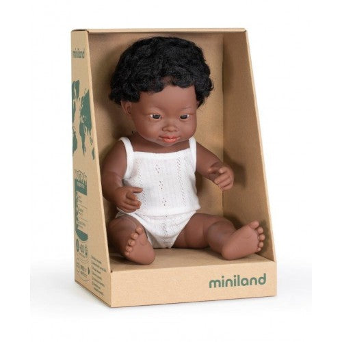 Miniland African Downs Syndrome boy 38 cm