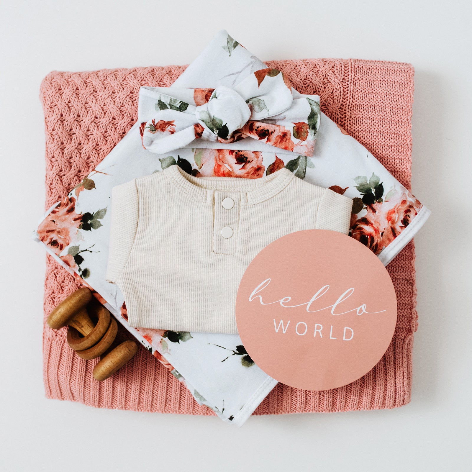 Rosebud jersey wrap set