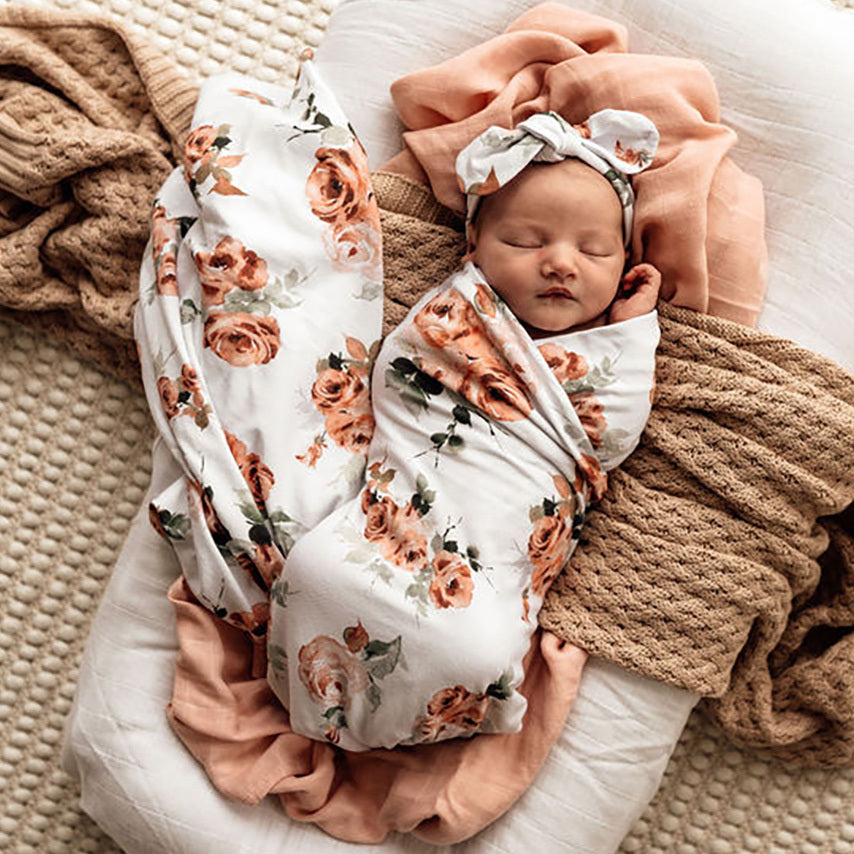 Rosebud jersey wrap set