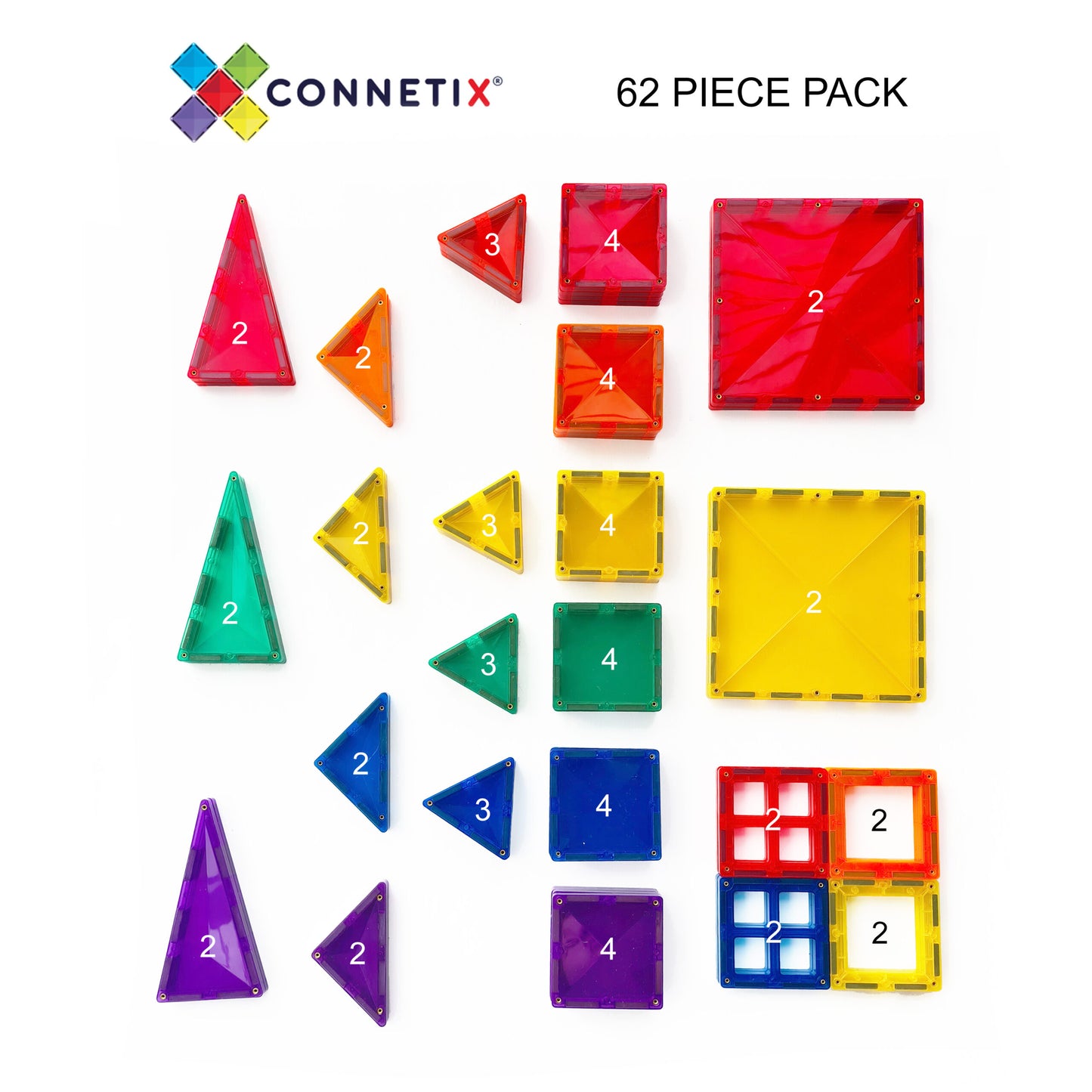 Connetix Tiles - 62 Piece Set