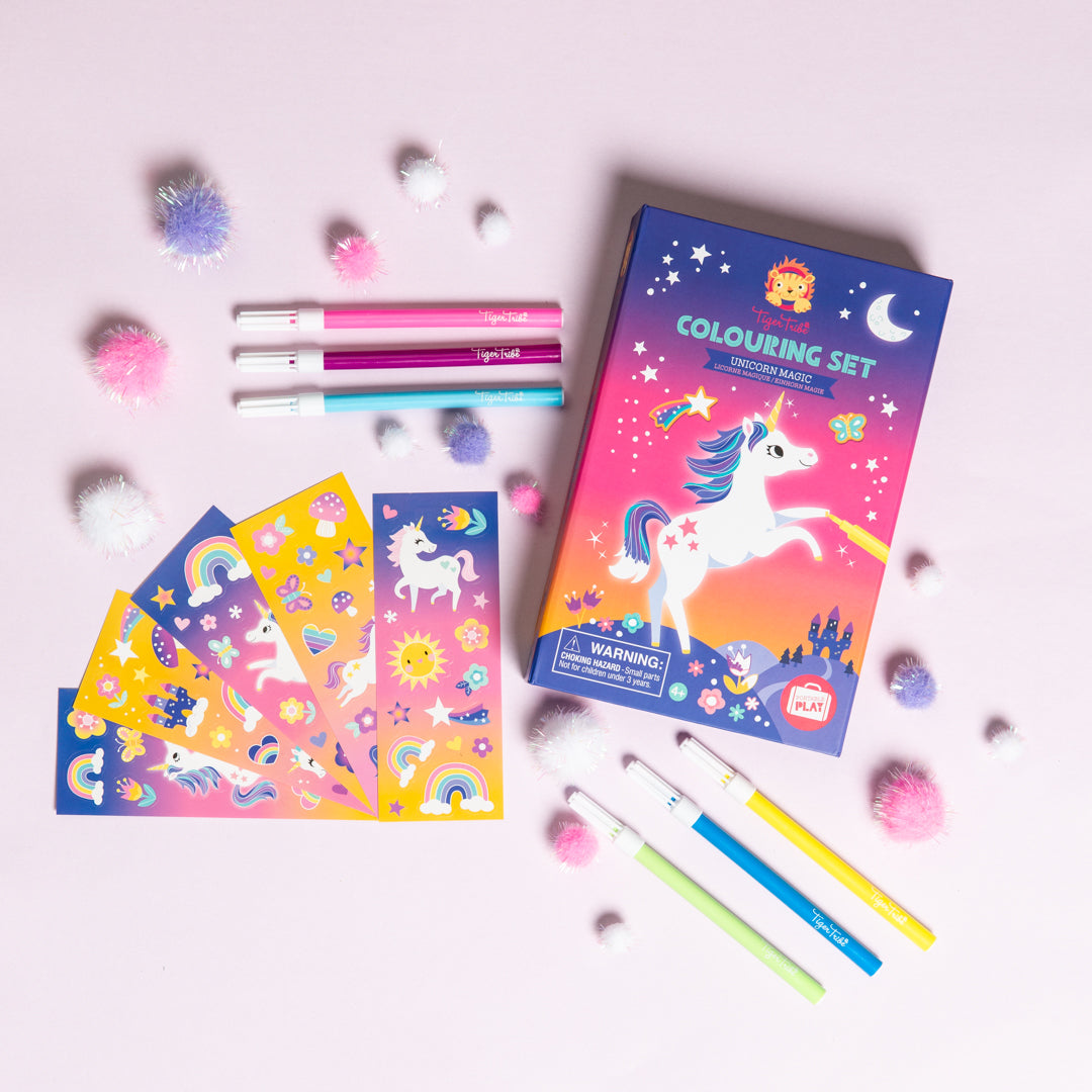 Tiger Tribe | Unicorn Magic Colouring Set | Little Belle Wonders